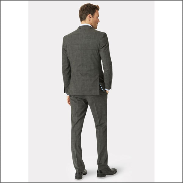 Brook Taverner Cassino Grey Check Washable Suit*
