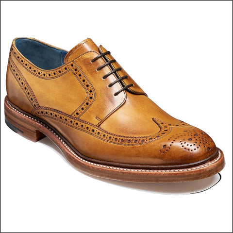 Barker Bailey Cedar Hand Painted Derby Wingtip Brogue.