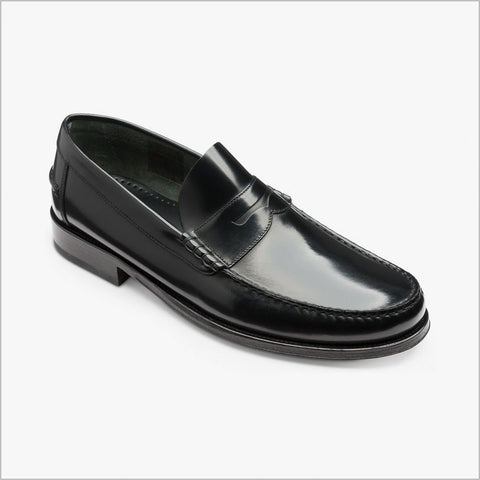 Loake Princeton Black Polished Leather Shoe=