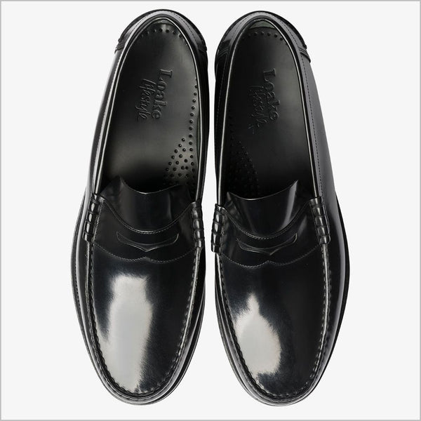 Loake Princeton Black Polished Leather Shoe=