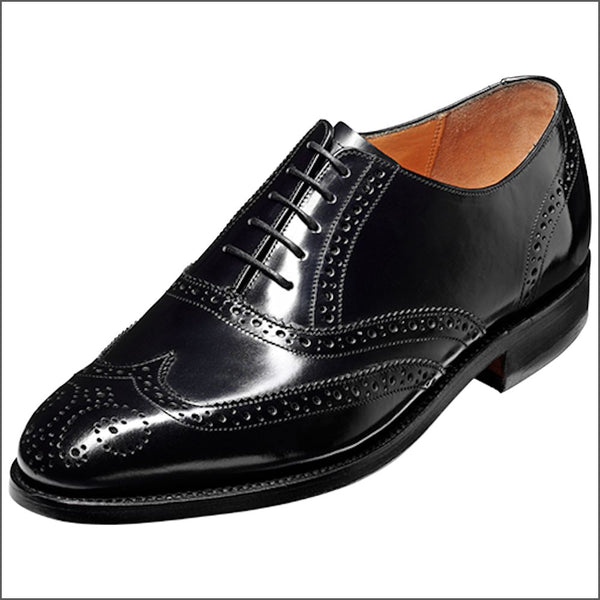 Barker Albert Black Hi Shine Full Brogue.