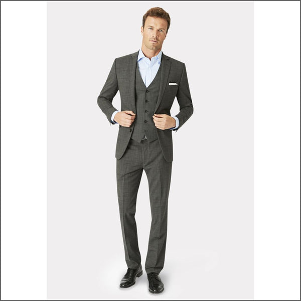 Brook Taverner Cassino Grey Check Washable Suit*