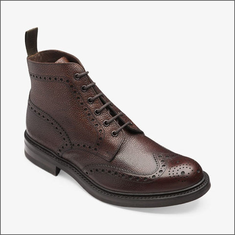 Loake Bedale Oxblood Grain Brogue Boot Size 9 Onlyª