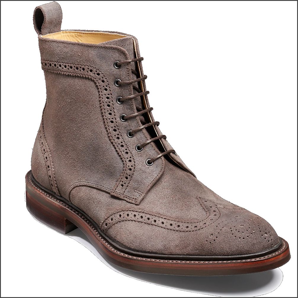 Mens grey best sale leather chukka boots