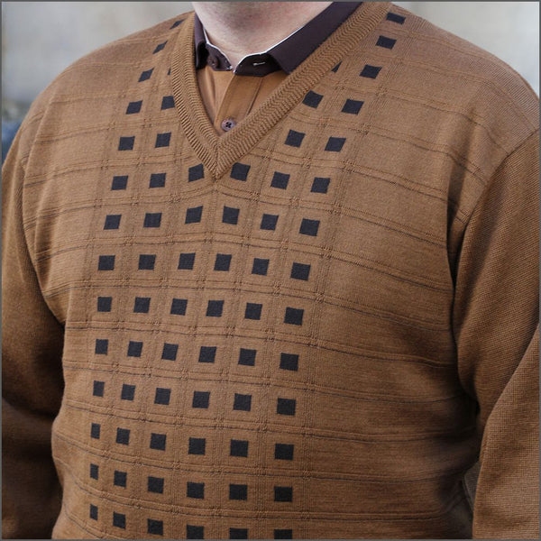 Gabicci M01 Toffee V Neck=