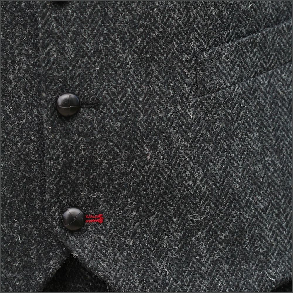 Harris Tweed Charcoal Herringbone piece Suit= cwmenswear