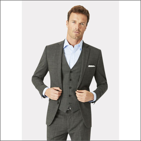 Brook Taverner Cassino Grey Check Washable Suit*