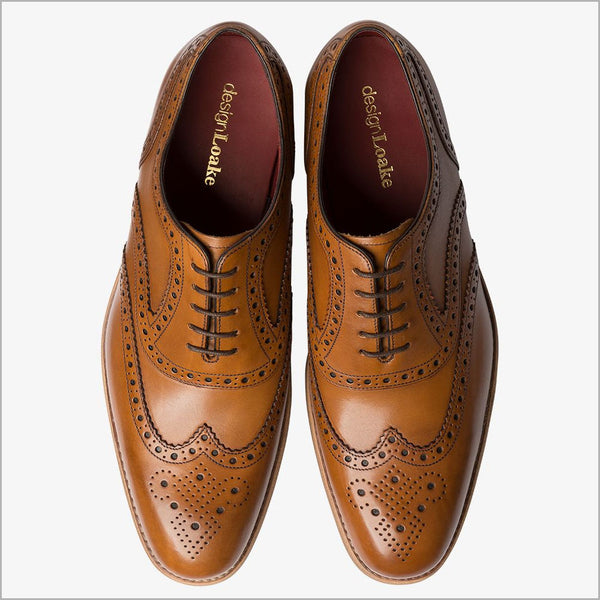 Loake Kerridge Tan Oxford Brogue Shoe=