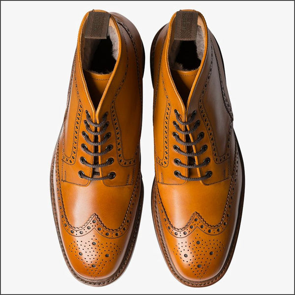 Loake Wolf Tan Premium  Lined Brogue Bootª
