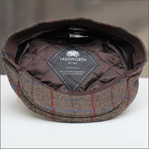 Cambridge Brown Stripe Check Cap+