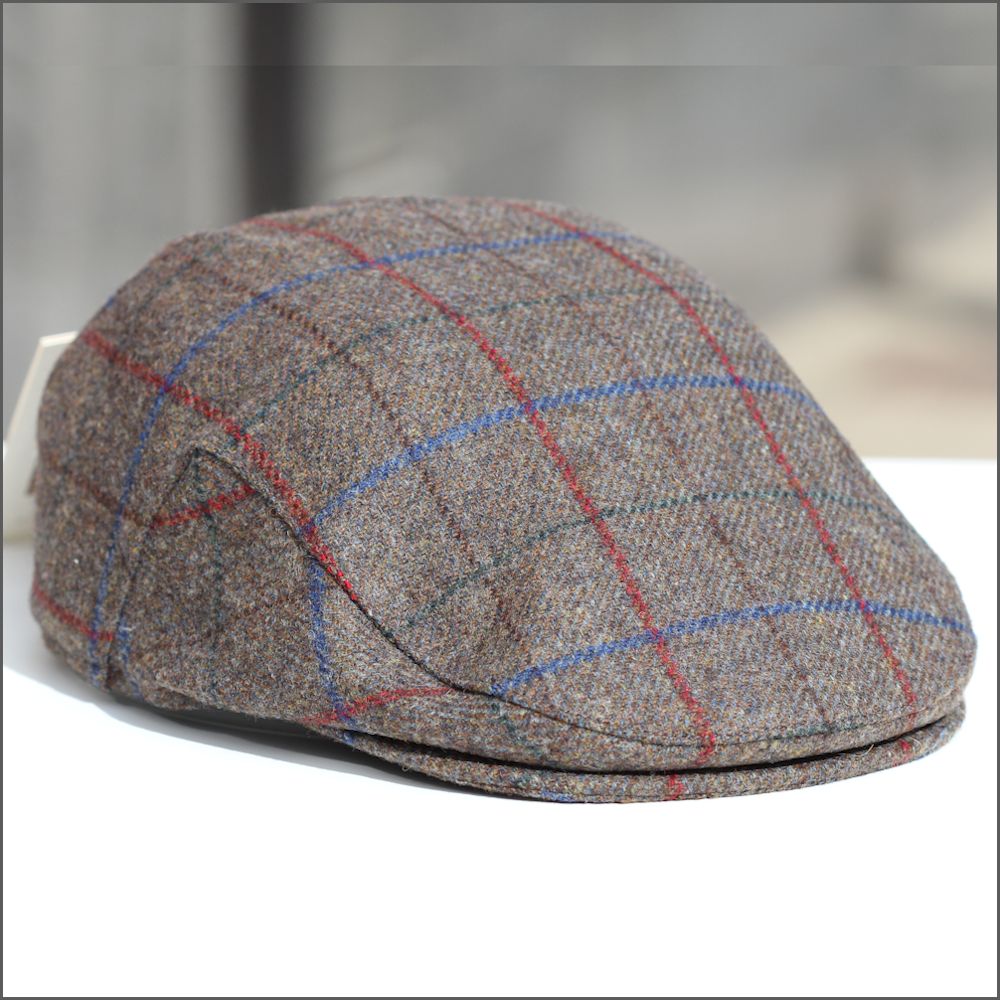 Cap Par Check Cambridge Brown Stripe Check Cap+ | cwmenswear