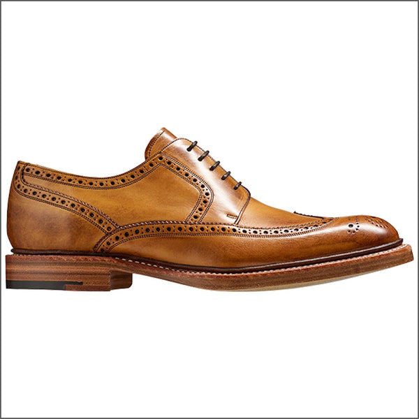 Barker Bailey Cedar Hand Painted Derby Wingtip Brogue.