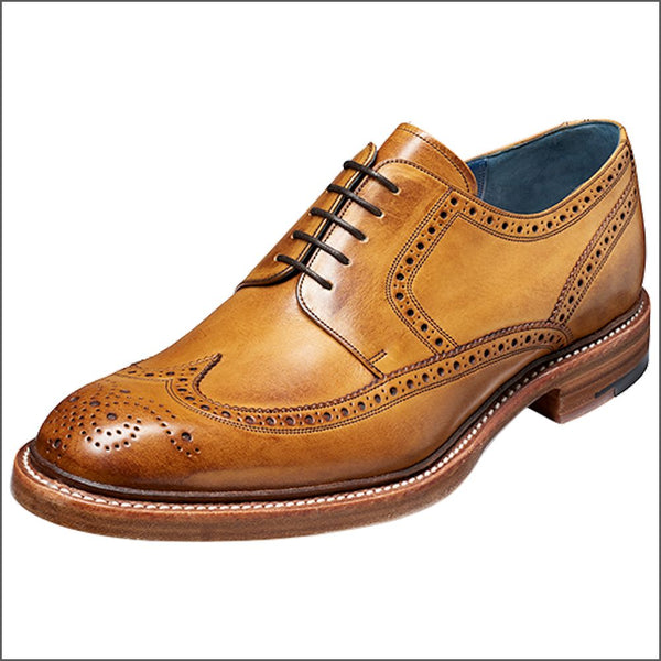 Barker Bailey Cedar Hand Painted Derby Wingtip Brogue.