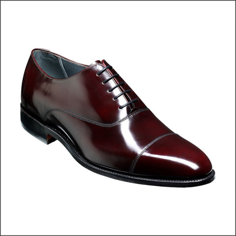 Barker Winsford Burgundy Polish Oxford Toe Cap Size 7 Only*