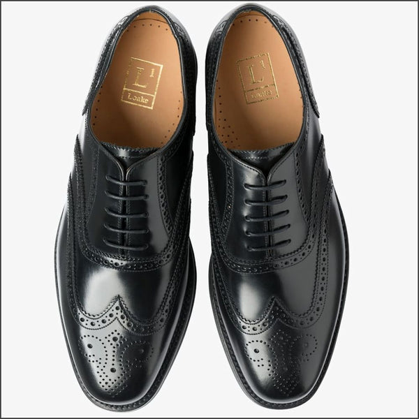 Loake 302 Black Classic Brogue Oxford Shoe Size 8 Only*