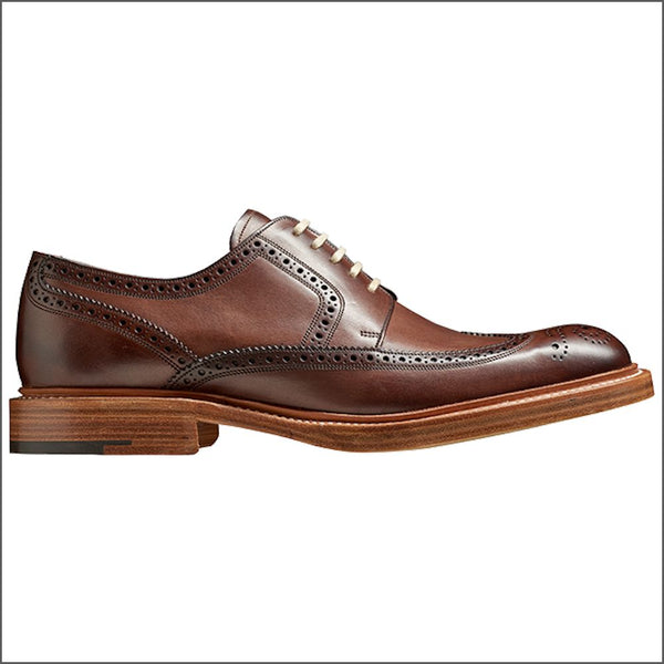 Barker Bailey Ebony Hand Painted Derby Wingtip Brogue.