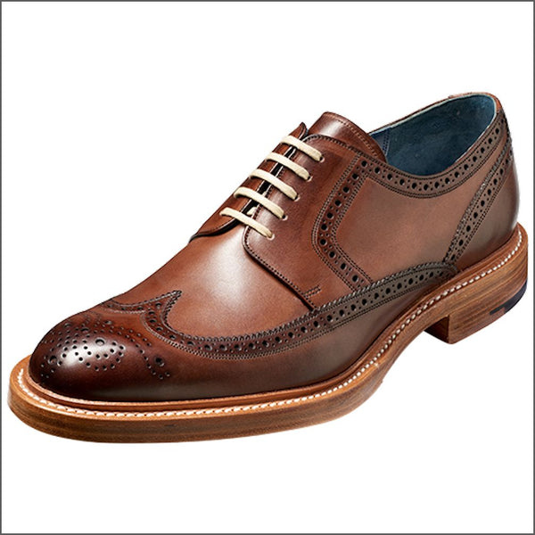 Barker Bailey Ebony Hand Painted Derby Wingtip Brogue.