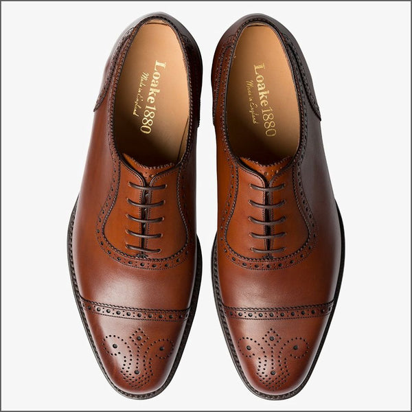 Loake Strand Mahogany Premium Semi-Brogueª