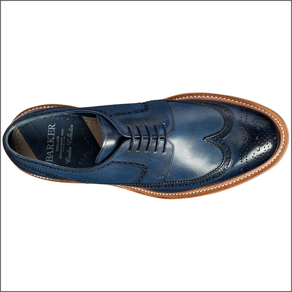 Barker Bailey Navy Hand Painted Derby Wingtip Brogue.