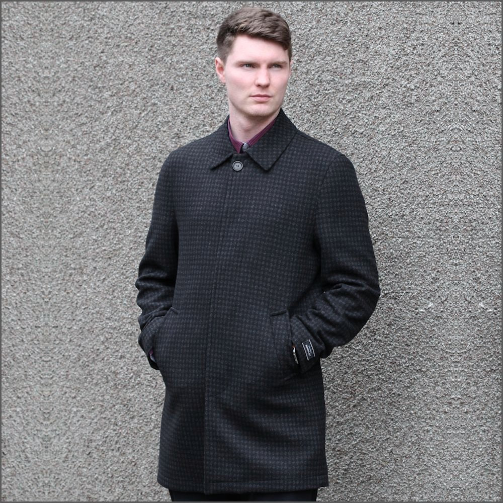 Men's charcoal hotsell wool overcoat