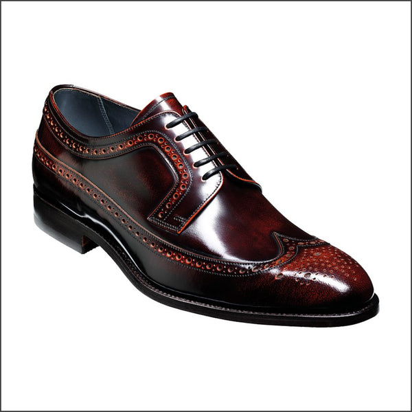 Barker Woodbridge Brandy Polish Wing Tip Derby.