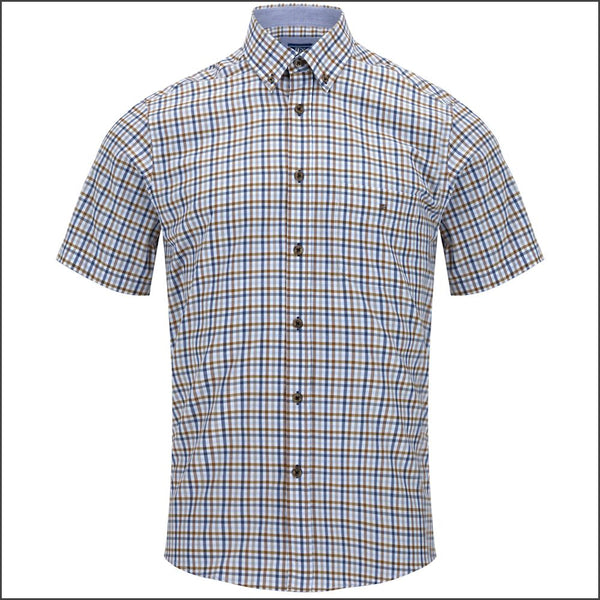 Dg's Brown Check Short Sleeve=