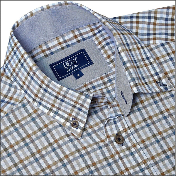 Dg's Brown Check Short Sleeve=