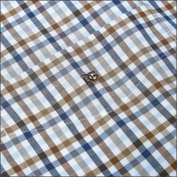 Dg's Brown Check Short Sleeve=