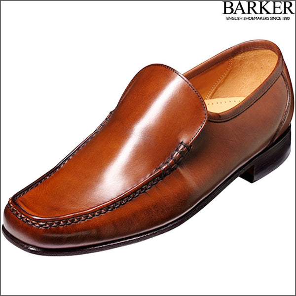 Barker Javron Brown Burnished Calf Moccasin.