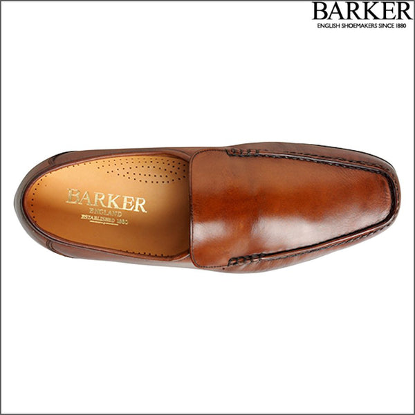 Barker Javron Brown Burnished Calf Moccasin.
