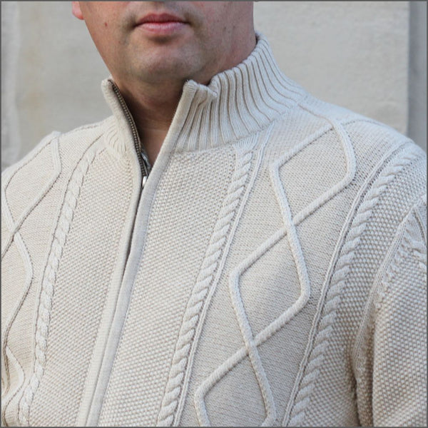 x Baileys Stone Cotton Zip Cardigan@