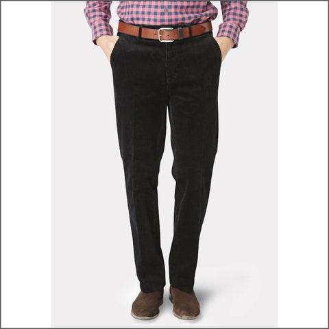 Brook Taverner Ellroy Black Cord Trouser*
