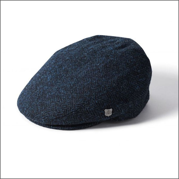 Harris Tweed Stornoway Dark Blue Tweed Cap--