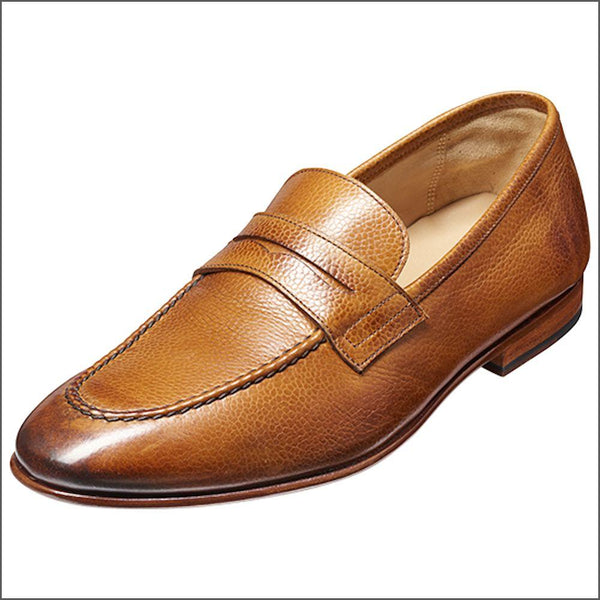 Barker Ledley Cedar Grain Apron Front Mocassin Slip On.