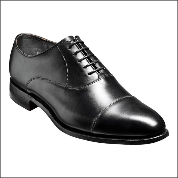 Barker Duxford Black Calf Oxford Toe Cap.