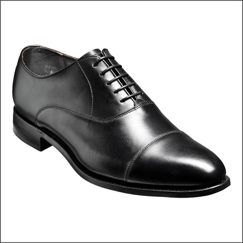 Barker Duxford Black Calf Oxford Toe Cap.