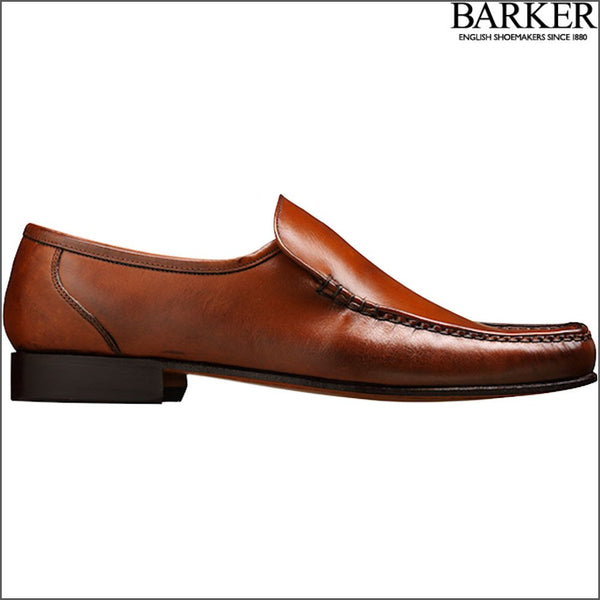 Barker Javron Brown Burnished Calf Moccasin.