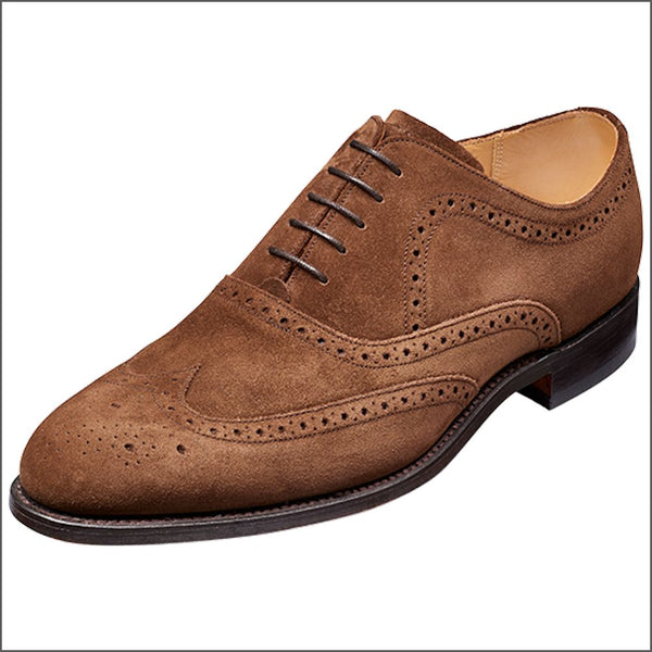 Barker Hampstead Castagnia Suede Wingtip Brogue.