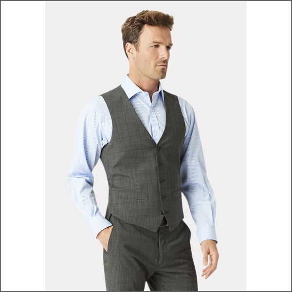 Brook Taverner Cassino Grey Check Washable Suit*