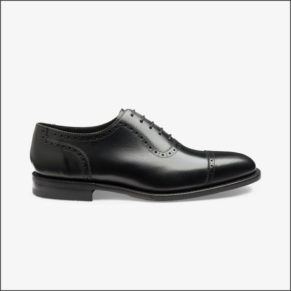 Loake Fleet Black Semi Brogue Oxford Shoeª