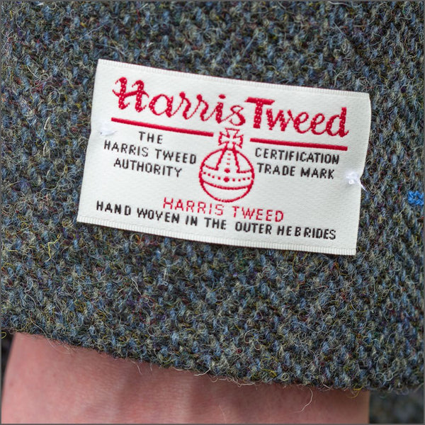 Harris Tweed Blue Heather Herringbone Overcoat*