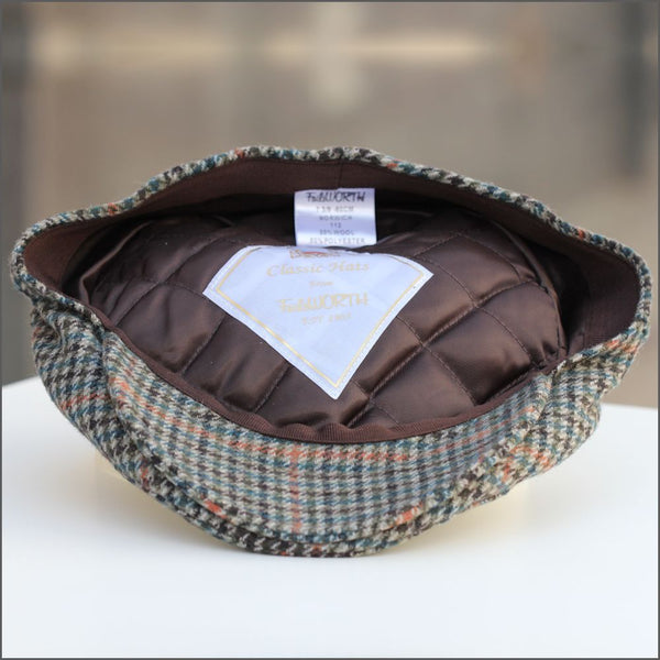 Norwich Olive/Blue Check County Cap+