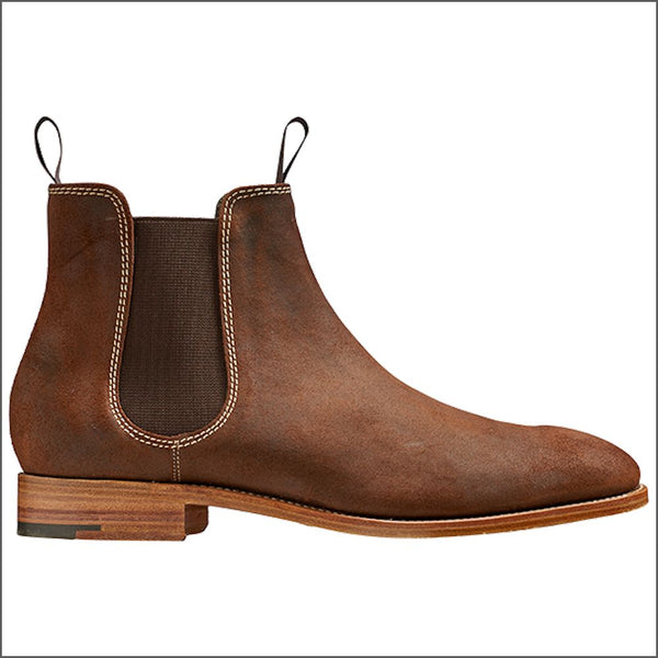 Barker Mansfield Brown Waxy Suede Boot.