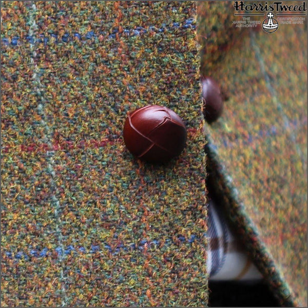 Harris Tweed Rust Check Jacket=
