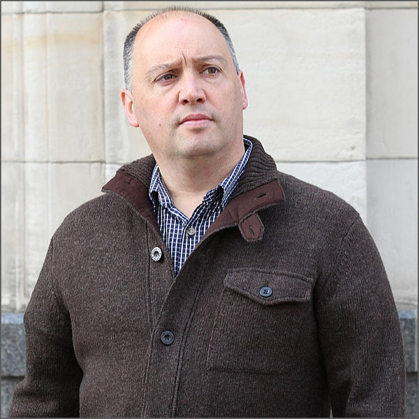 x Baileys Brown Lambswool Cardiganº