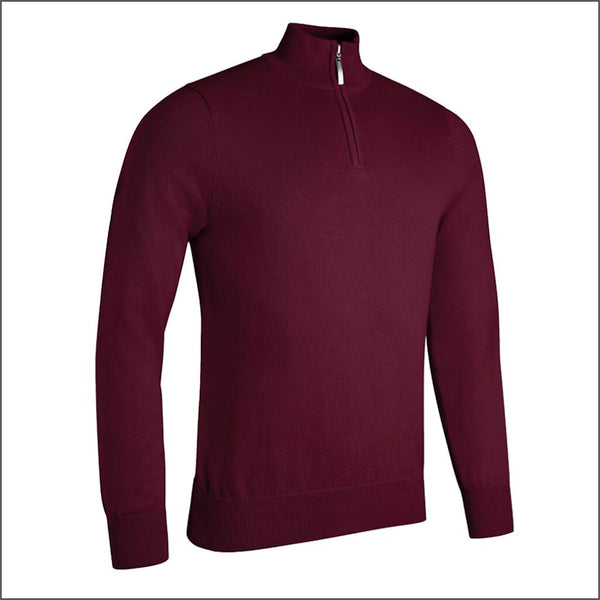 Glenmuir Devon Zip Neck  Cotton Sweater==