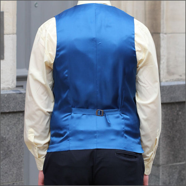 Harris Tweed Rust Check Waistcoat=