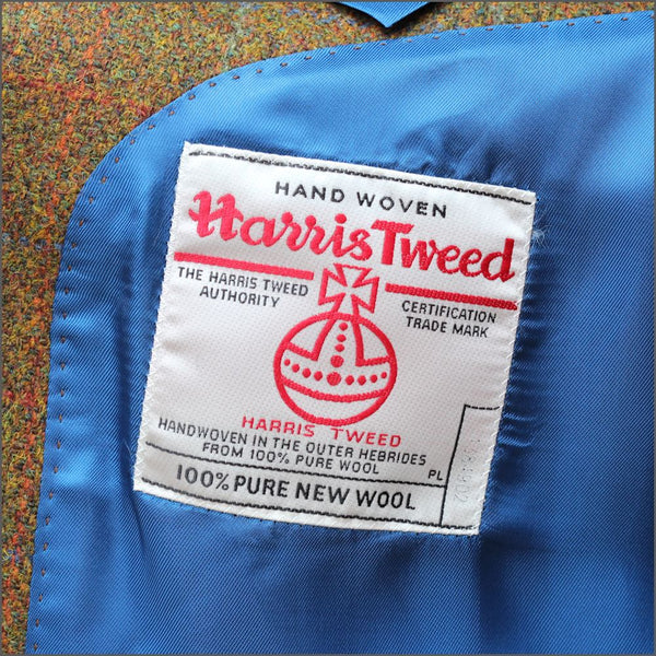 Harris Tweed Rust Check Jacket=