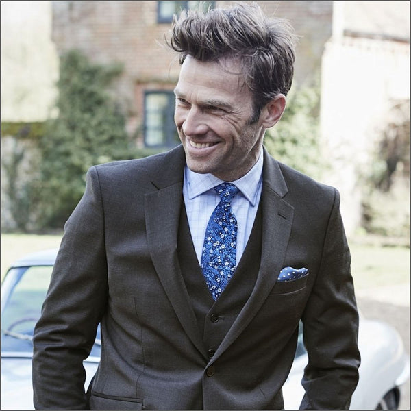 Brook Taverner Sapphire Satin Lapel Dinner Suit cwmenswear