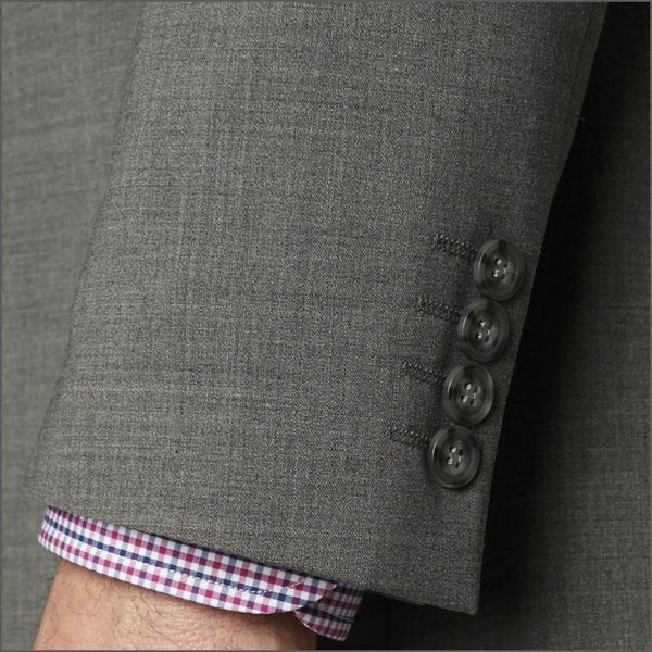 Brook Taverner Cassino Grey Fashion Fit Washable Crease Resistant Suit*